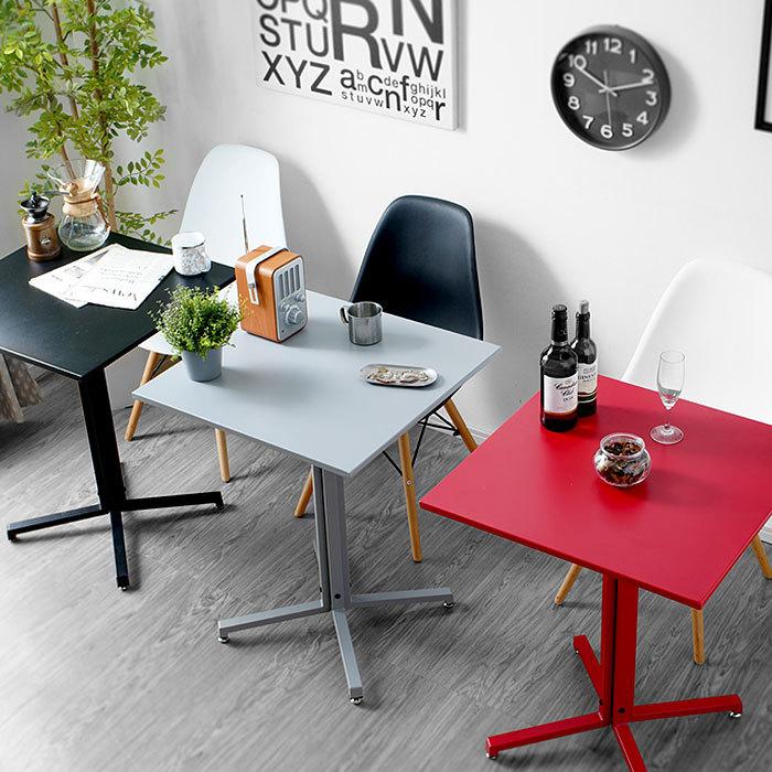 木製正方形テーブル テーブル 正方形 60×60 一本脚 机 高さ73cm スクエアテーブル