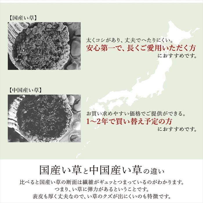 日本製 い草 ラグ 国産 カーペット 長方形 江戸間3畳 約174×261cm 夏用 防炎 ラグマット い草ラグ い草マット 畳マット イ草 タタミ たたみ 寝ござ 消臭 調湿｜alberoshop｜15