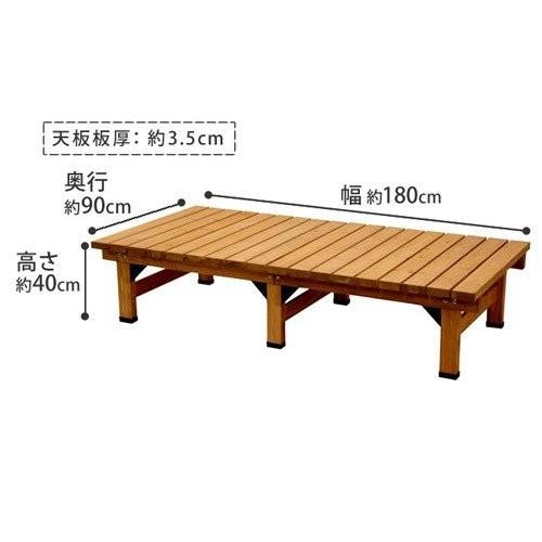 天然木 180×90cm ウッドデッキ 木製デッキ 縁台 縁側 安い : おしゃれ