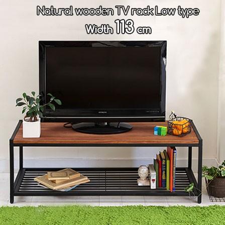 天然木 幅113cm 木製テレビ台 ローボード TV台 ロータイプ 安い