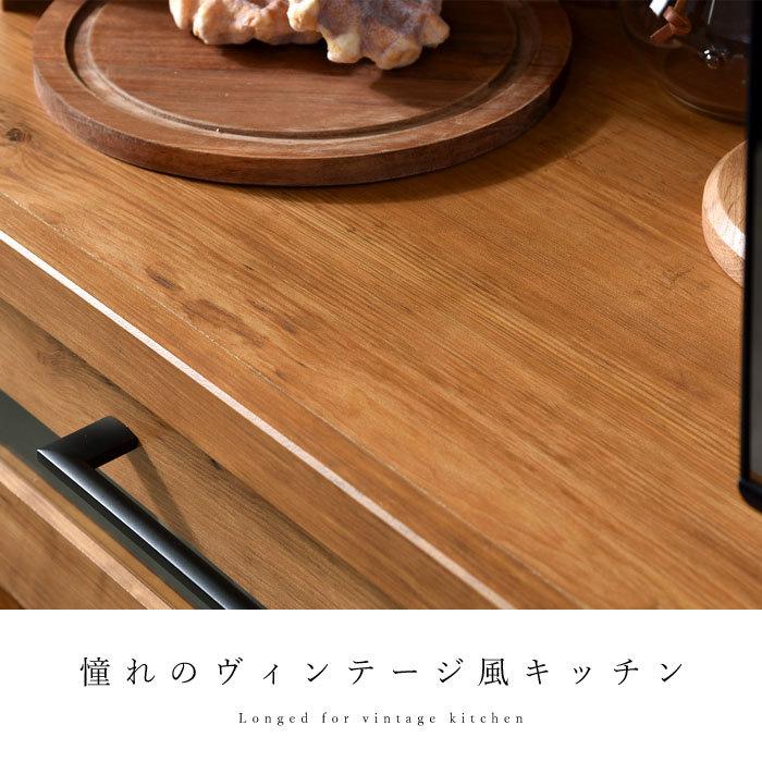 食器棚 レンジ台 国産 完成品 幅105 おしゃれ キッチン収納 ラック_6