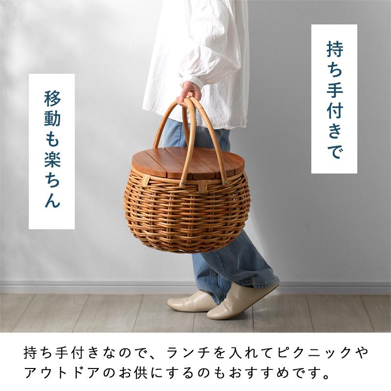 ラタン調 バスケットテーブル かご アラログ 丸 おしゃれ 北欧 ラタン調 バスケットテーブル かご アラログ 丸 おしゃれ 北欧