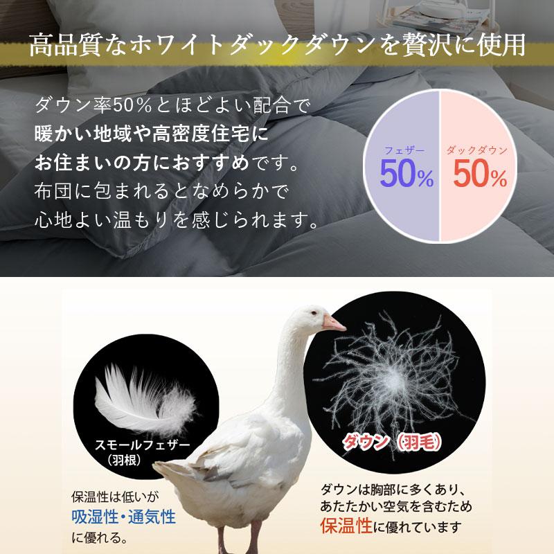 寝具 【未使用品】羽毛布団 ダブル ダウン スモールフェザー 190×210センチ