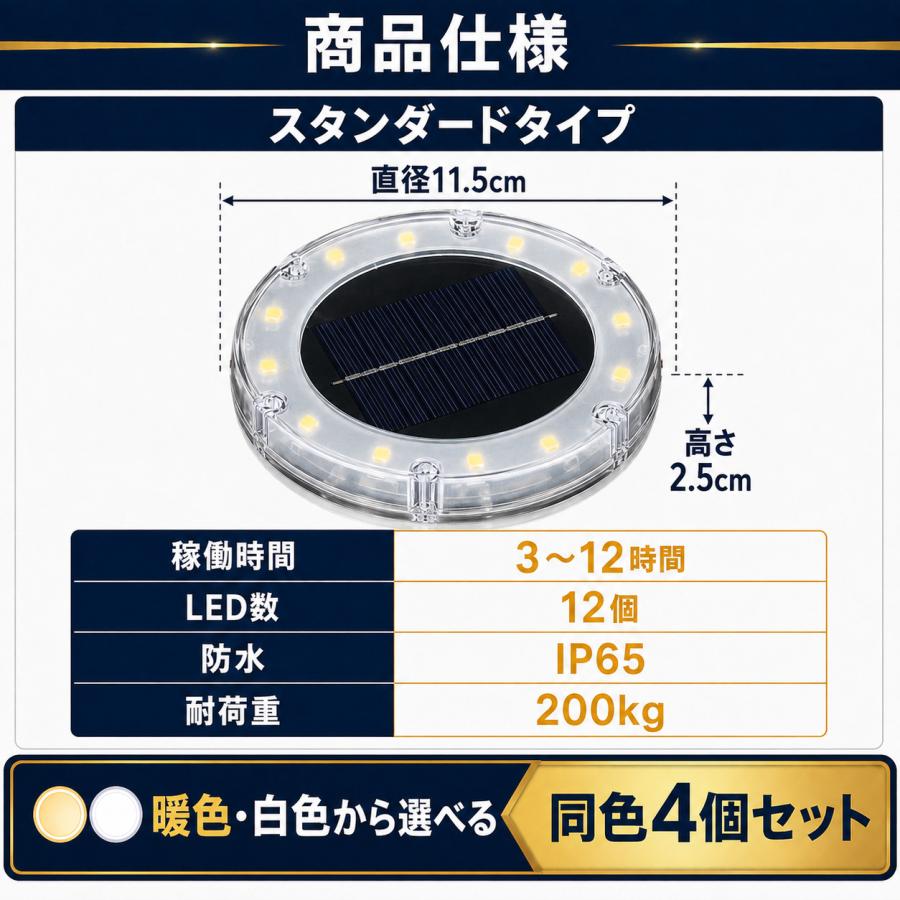 ソーラーライト 屋外 LED ガーデン 防水 4個セット 庭