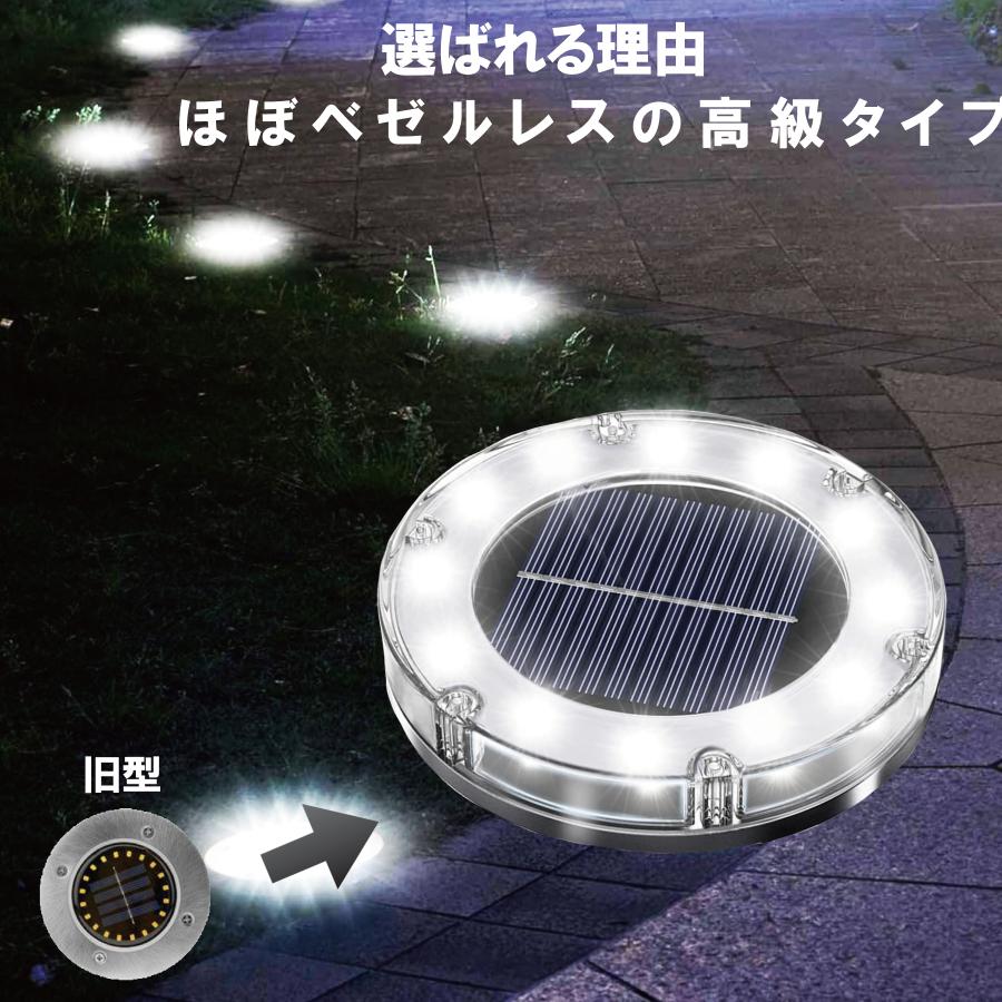 ソーラーライト 屋外 防水 LED 4個セット ガーデンライト 防犯 庭 イルミネーション センサーライト 花壇 円形 ソーラー ライト おしゃれ 明るい 置き型｜albert0051｜16