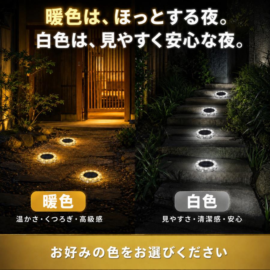 ソーラーライト 屋外 LED ガーデン 防水 4個セット 庭