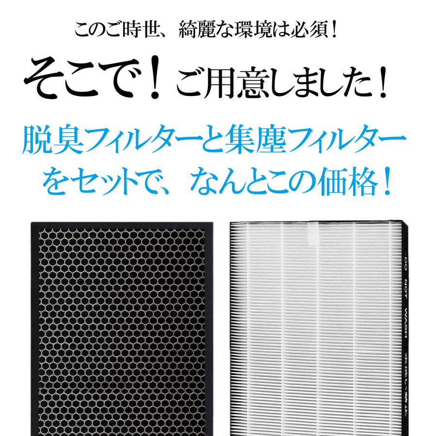 シャープ 空気清浄機 フィルター プラズマクラスター 交換 シャープフィルター FZ-D50HF FZ-D50DF 加湿機 脱臭フィルター 集塵フィルター セット｜albert0051｜06