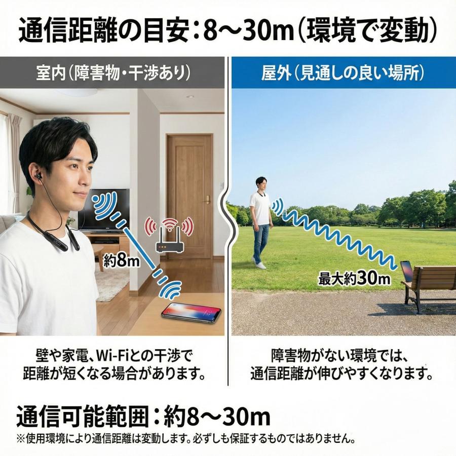 ネックバンド ワイヤレス イヤホン 首掛け 式 型 マイク付き おすすめ