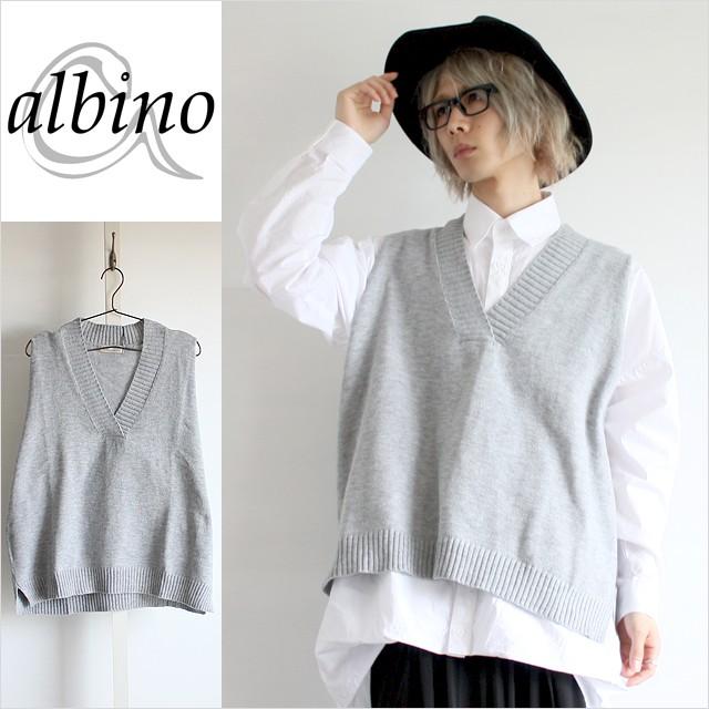 サマーニット ベスト メンズ Vネック モード系 グレー 灰色 重ね着 チルデン サロン系 トップス 中性的 ユニセックス レディース Albino 通販 Yahoo ショッピング