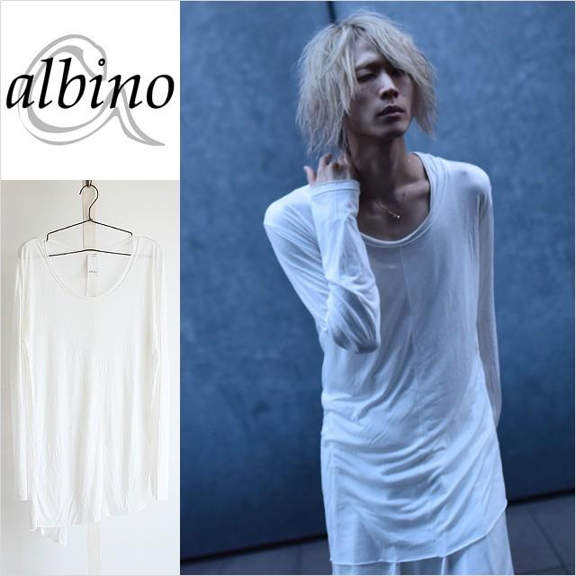 カットソー メンズ ロング丈 モード系 日本製 国産 オリジナル デザイナーズ ブランド 白 ホワイト 変形 Tシャツ 個性的 中性的 ユニセックス レディース Albino 通販 Yahoo ショッピング
