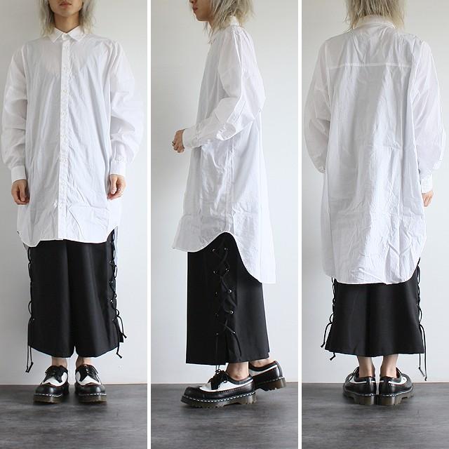 ロングシャツ メンズ ロング丈 ビッグ 長袖 オーバーサイズ モード系 ホワイト 白 個性的 日本製 国産 オリジナル ブランド 中性的 ユニセックス レディース Albino 通販 Yahoo ショッピング
