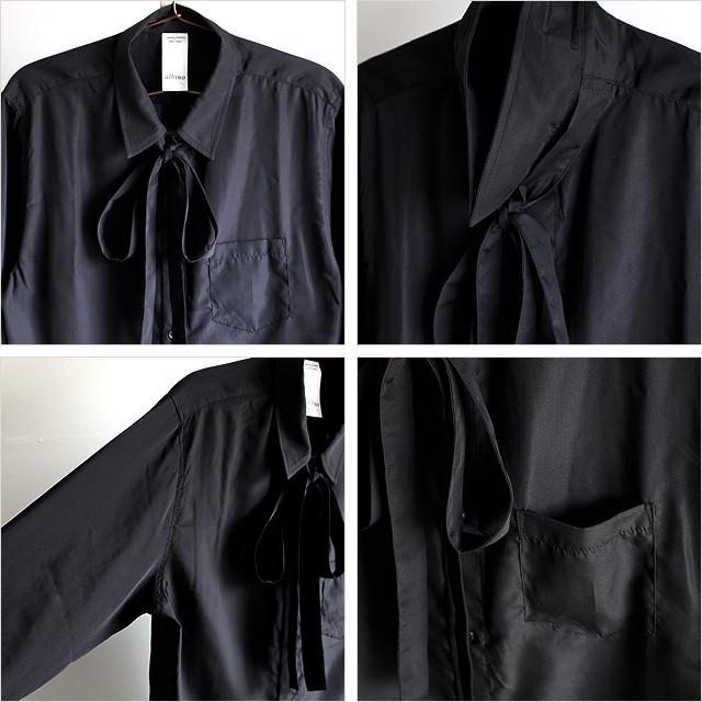 ロングシャツ メンズ リボン 長袖 ネクタイ ドレスシャツ キレイめ モード系 ブラック 黒 個性的 日本製 国産 オリジナル 中性的 ユニセックス レディース Albino 通販 Yahoo ショッピング