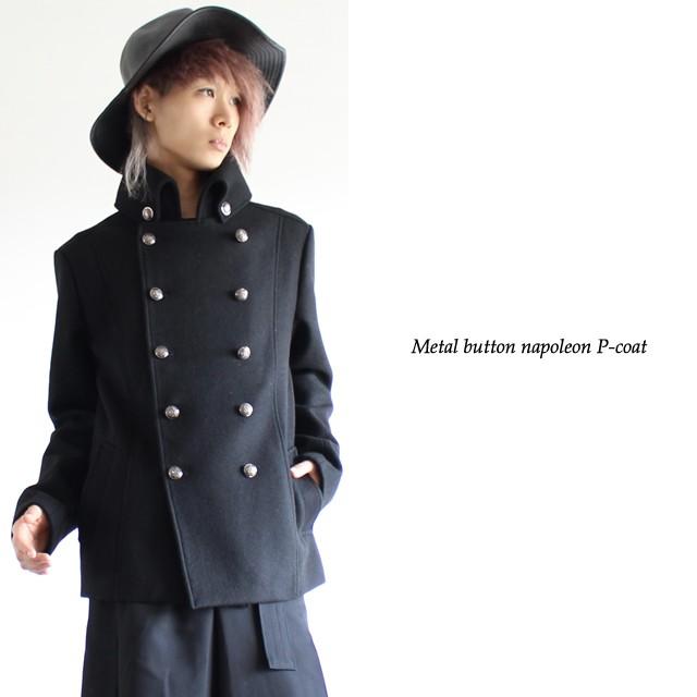 ナポレオン ジャケット メンズ 長袖 ウール Pコート モード系 ブラック 黒 日本製 国産 個性的 オリジナル ブランド ユニセックス レディース 中性的 Albino 通販 Yahoo ショッピング