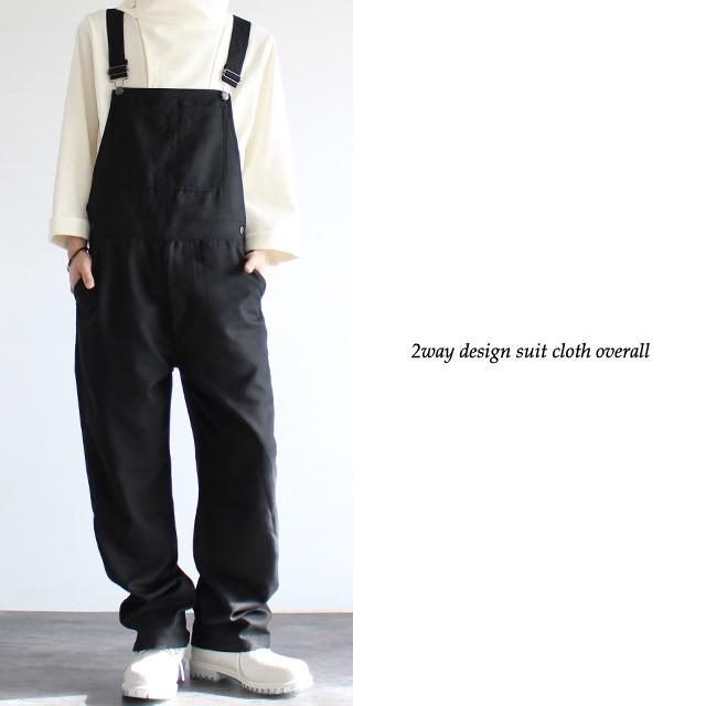 オーバーオール メンズ ワイドパンツ サロペット スラックス スーツ モード系 日本製 国産 黒 ブラック オリジナル 個性的 中性的 ユニセックス レディース Albino 通販 Yahoo ショッピング