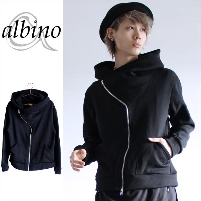 パーカー メンズ モード系 ボリュームネック ブルゾン 黒 ブラック ビッグフード ハイネック 変形 Zip 個性的 ユニセックス レディース 中性的 アウター Albino 通販 Yahoo ショッピング