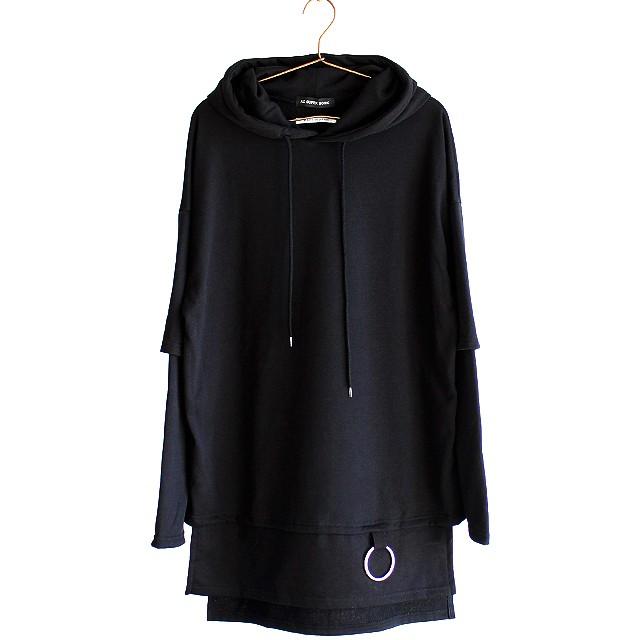 パーカー メンズ 長袖 Vネッ ク ボリュームネック スウェット モード系