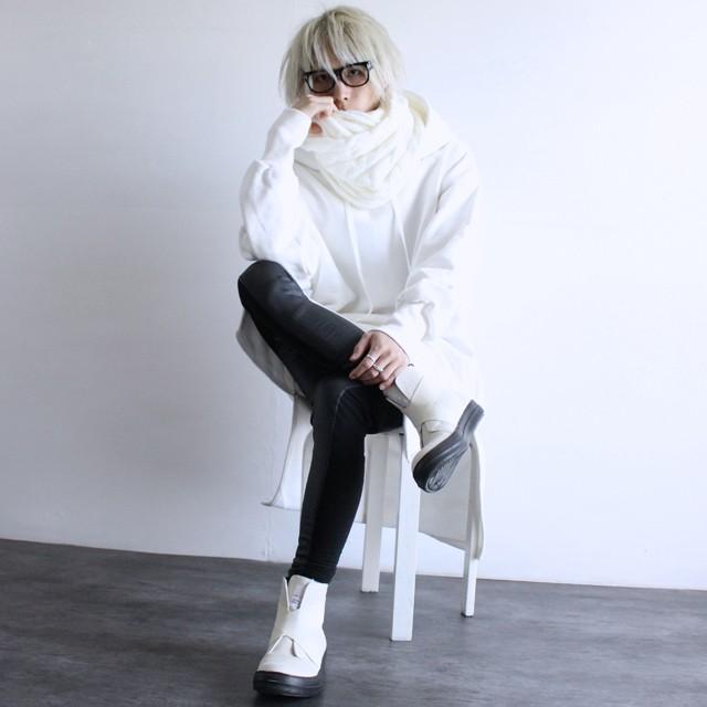 スヌード マフラー メンズ ニット ケーブル編み ネックウォーマー ストール ロング 秋 冬 ホワイト 白 モード系 個性的 中性的 ユニセックス レディース Albino 通販 Yahoo ショッピング