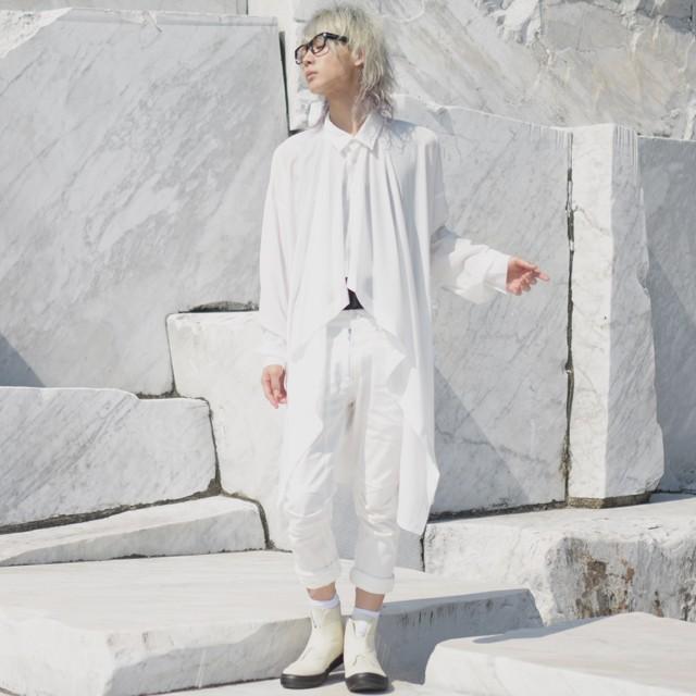 ロングシャツ メンズ ワンピース 長袖 ワンピシャツ シャツワンピ