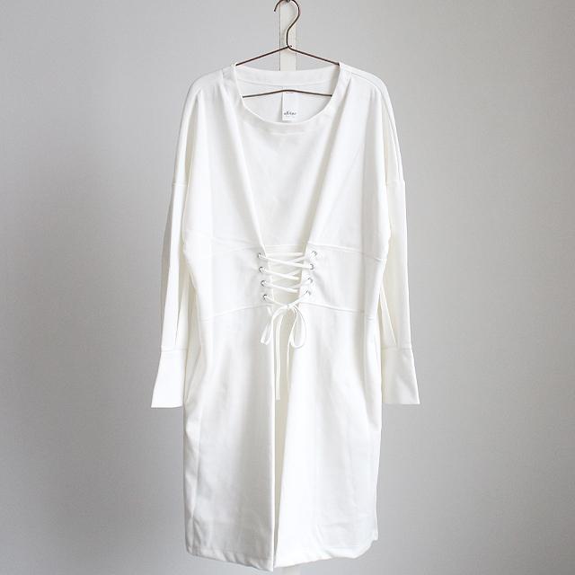 ワンピース メンズ ロング 長袖 モード系 チュニック 編み上げ ロング