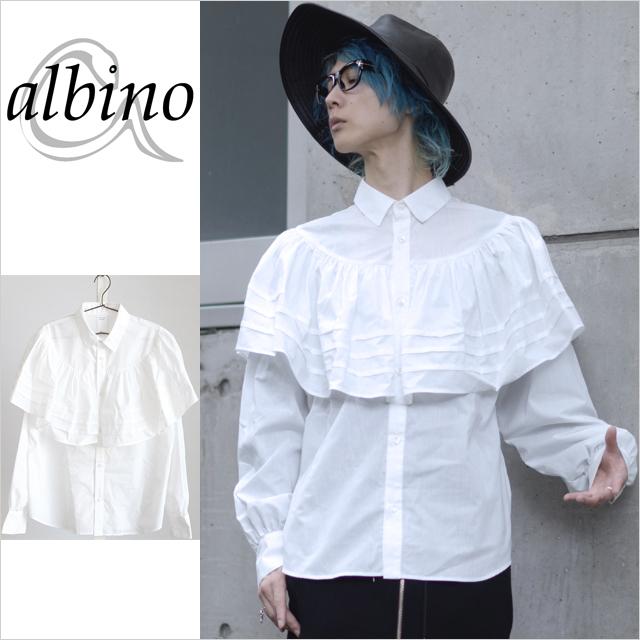 ドレスシャツ メンズ ラッフル 長袖 フリル ロングシャツ プリーツ モード系 ホワイト 白 個性的 日本製 国産 オリジナル 中性的 ユニセックス レディース 101 Albino 通販 Yahoo ショッピング