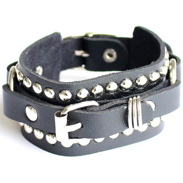 ファッション 誠実 ブレスレット メンズ レディース スタッズ バングル ブラック 黒 レザー 本革 皮革 ロック パンク シンプル モード系 アクセサリー ユニセックス 中性的 個性的 Ucdftutwjv Www Boulevardrestaurants Com