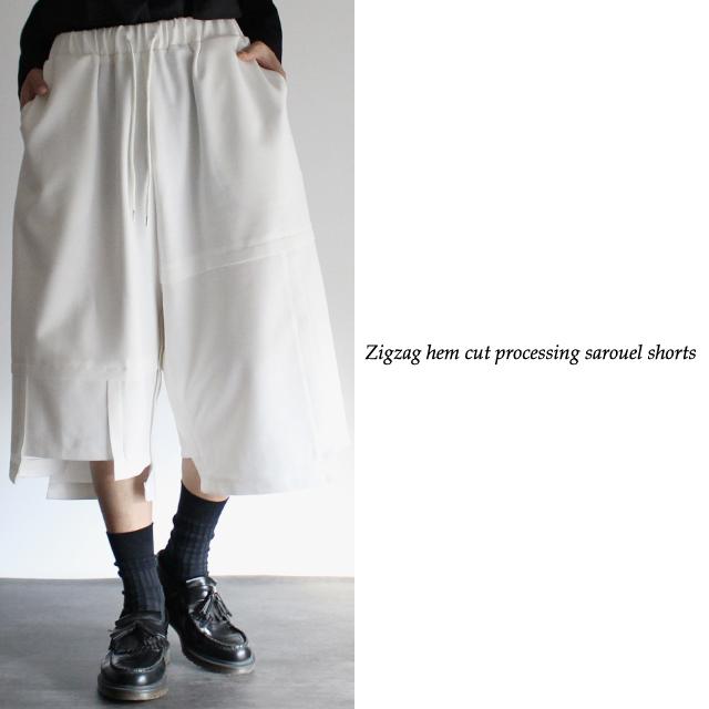 今日の超目玉 ハーフパンツ メンズ サルエルパンツ ショーツ 中性的 レディース ユニセックス ブランド オリジナル 個性的 国産 日本製 ホワイト 白 原宿 モード系 変形 ショート ハーフパンツ サイズ Free Binghamtonhots Com