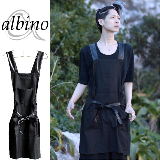 激安な メンズ エプロン ノースリーブ レディース ユニセックス 中性的 ブランド オリジナル 国産 日本製 個性的 ブラック 黒 モード系 フェイクレザー カフェ ワーク その他トップス カラー ブラック