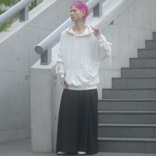 パーカー メンズ スエット スウェット 編み上げ ビッグフード