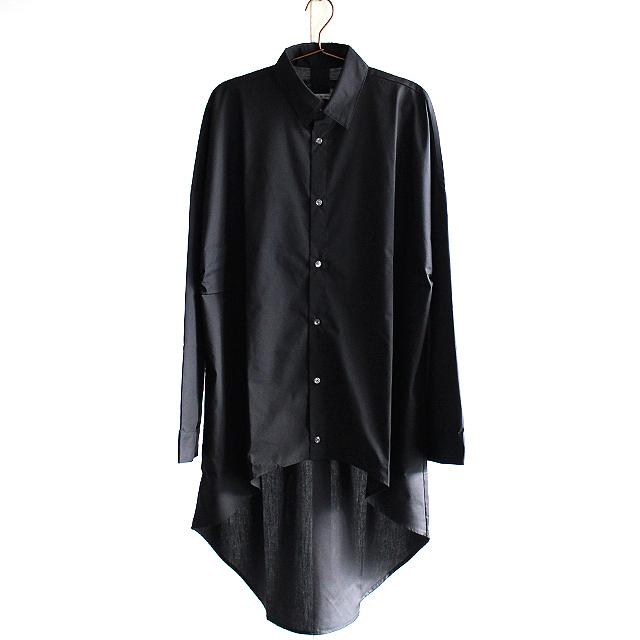 ロングシャツ メンズ モード ビッグシャツ ワンピ モード系 黒