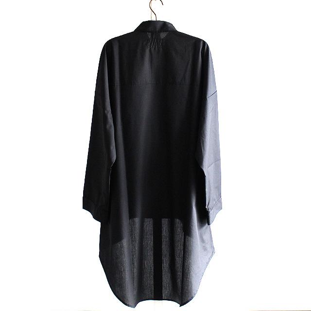 ロングシャツ メンズ モード ビッグシャツ ワンピ モード系 黒
