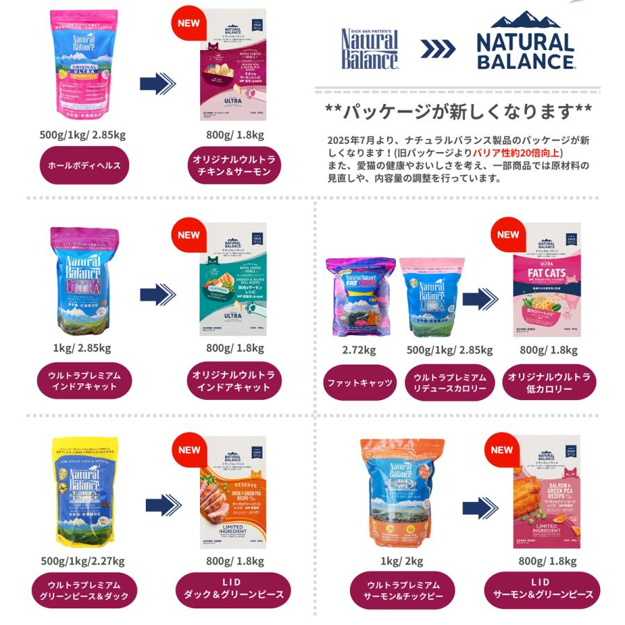 ナチュラルバランス LID 猫用 サーモン＆グリーンピースレシピ 800g CAT（旧サーモン＆チックピー） | Natural Balance | 05