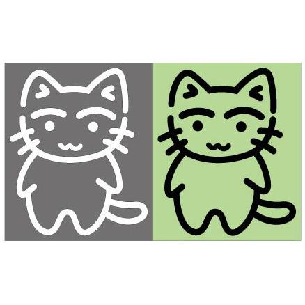 子猫 立ち Mサイズ 抜き ホワイト ブラック 車用 カーステッカー かわいい ステッカー あるふぁここ プラザ店 通販 Yahoo ショッピング