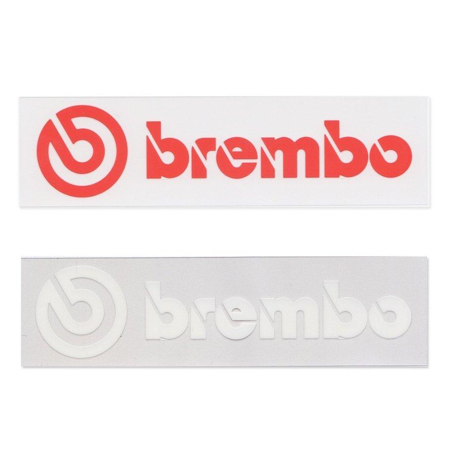 ブレンボ ロゴ ステッカー brembo Mサイズ レッド / ホワイト 転写