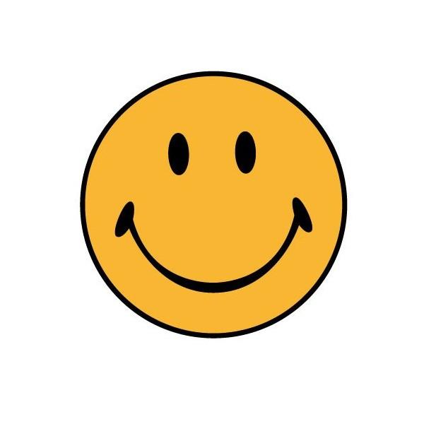 スマイリー SMILEY ステッカー ニコちゃん Mサイズ 80Φ イエロー SP-78