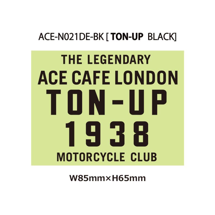 ACE CAFE LONDON エース カフェ ロンドン ステッカー デカール TON-UP ブラック ACE-N021DE-BK｜alcoco-plaza｜02