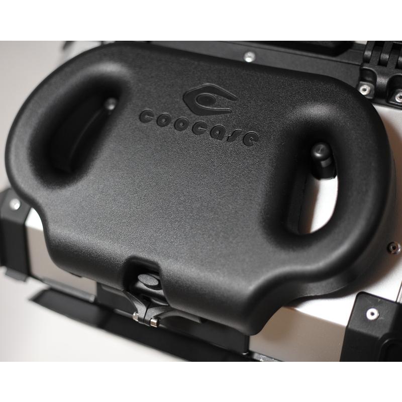 COOCASE クーケース バイク用 リア アルミ トップケース Q3 65L アジャスタブルバックレスト 標準装備 シルバー CAB650S_12