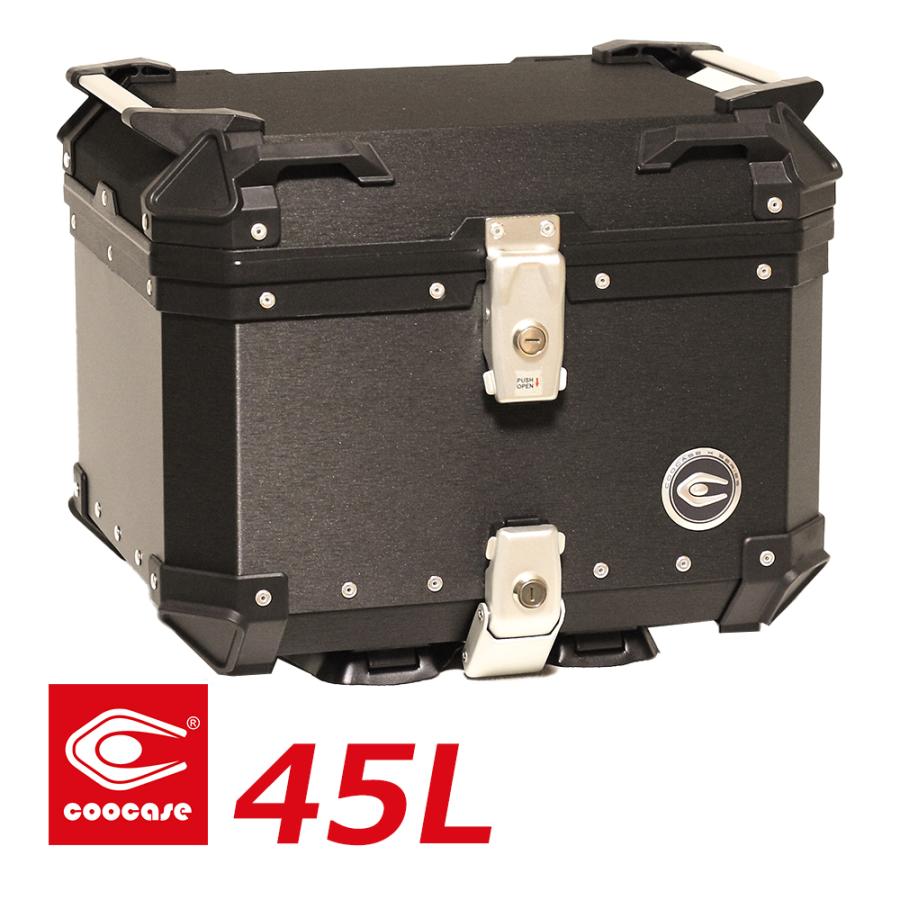 COOCASE（クーケース） バイク用 アルミ トップケース 45L ヘアライン
