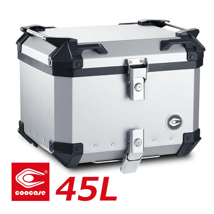 COOCASE クーケース バイク用 アルミトップケース 45L シルバー COOCASE クーケース バイク用 アルミトップケース 45L シルバー