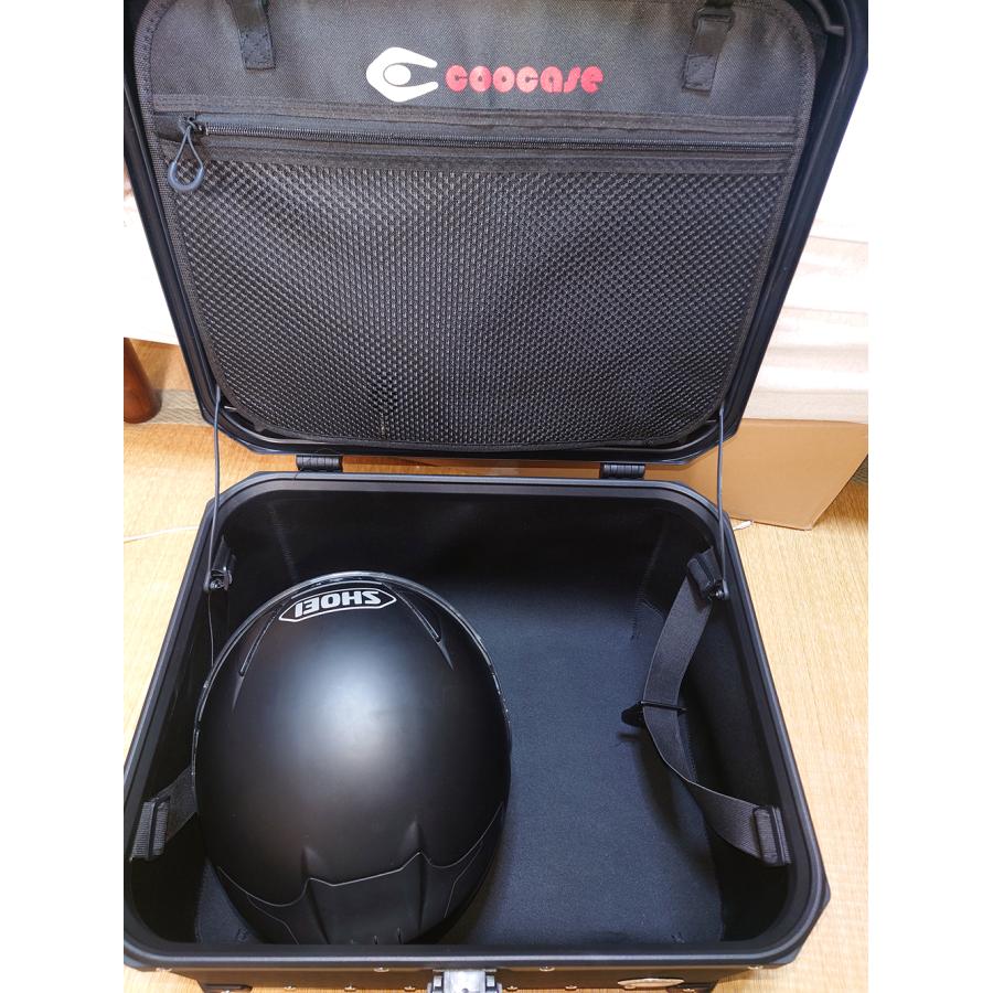 COOCASE（クーケース） バイク用 アルミトップケース 55L ヘアライン