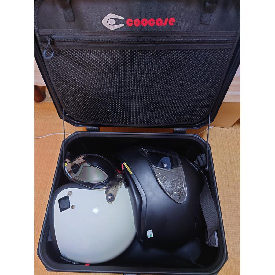 COOCASE（クーケース） バイク用 アルミトップケース 55L ヘアライン