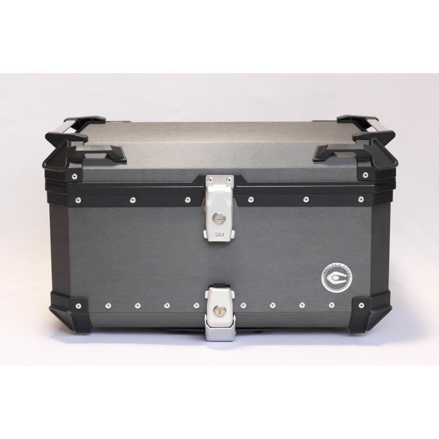 COOCASE（クーケース） バイク用 アルミトップケース 65L ヘアライン