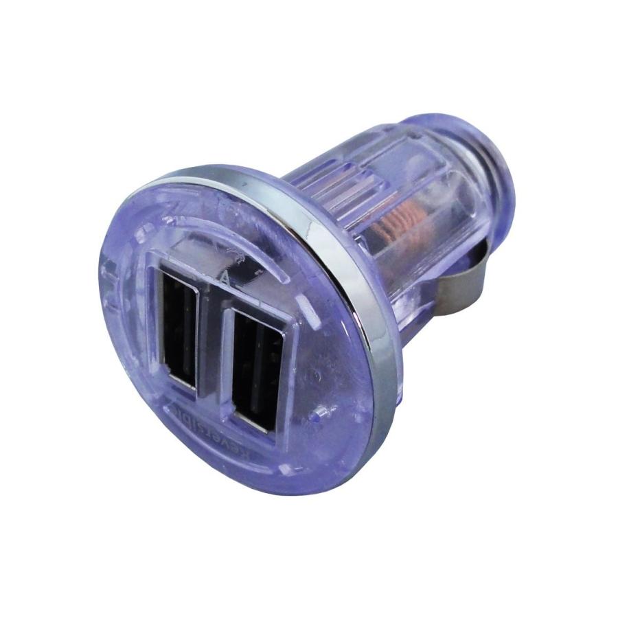 自動車用 シガーソケット リバーシブル Usb2ポート クリアーソケット 4 8a レインボー発光 Dl 93 Pro Dl 93 あるふぁここ プラザ店 通販 Yahoo ショッピング