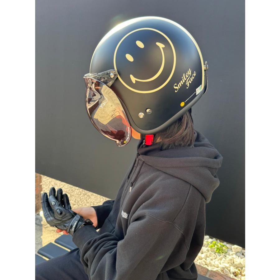 スマイリー godblinc ゴッドブリンク Smiley Face ジェットヘルメット