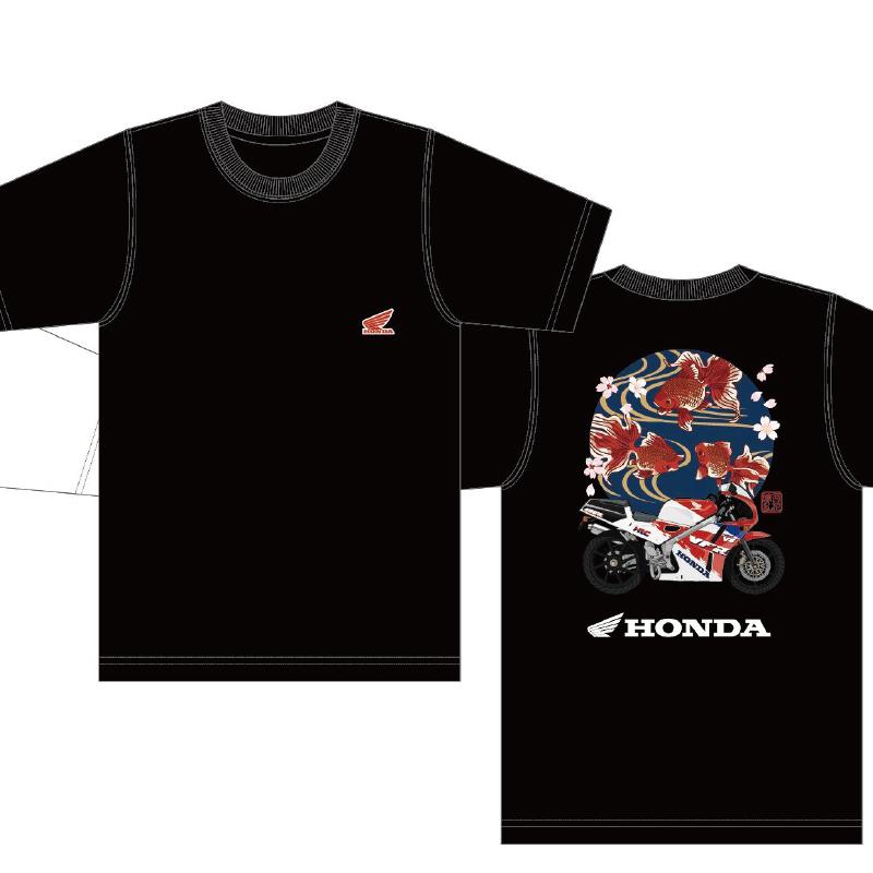 ホンダ（HONDA） HONDA×百花繚乱 Tシャツ 金魚×VFR400R SKHH001 : ある