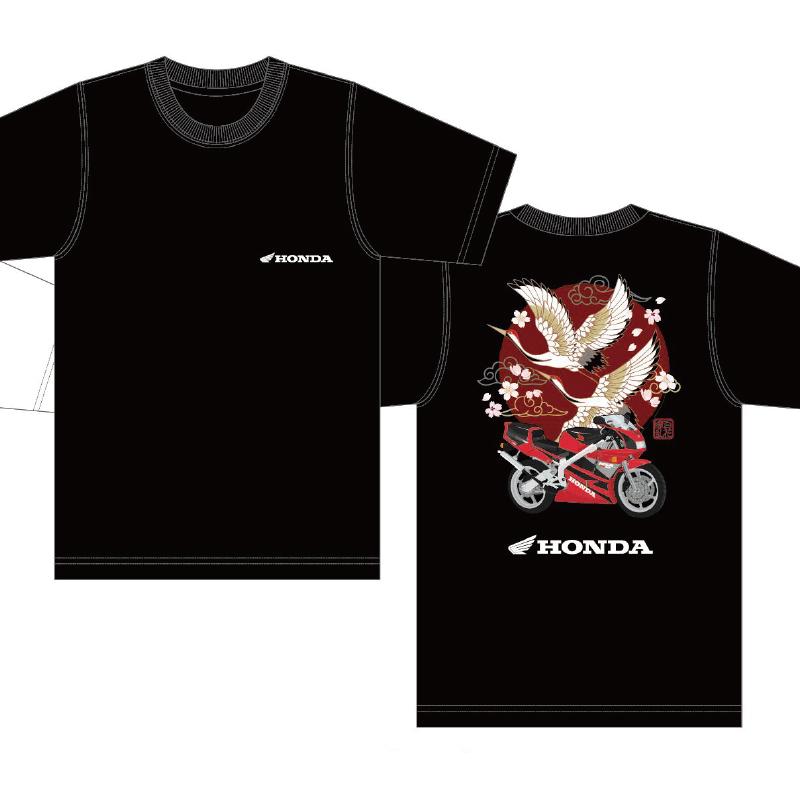 ホンダ（HONDA） HONDA×百花繚乱 Tシャツ 鶴×NSR250 SKHH002 : ある