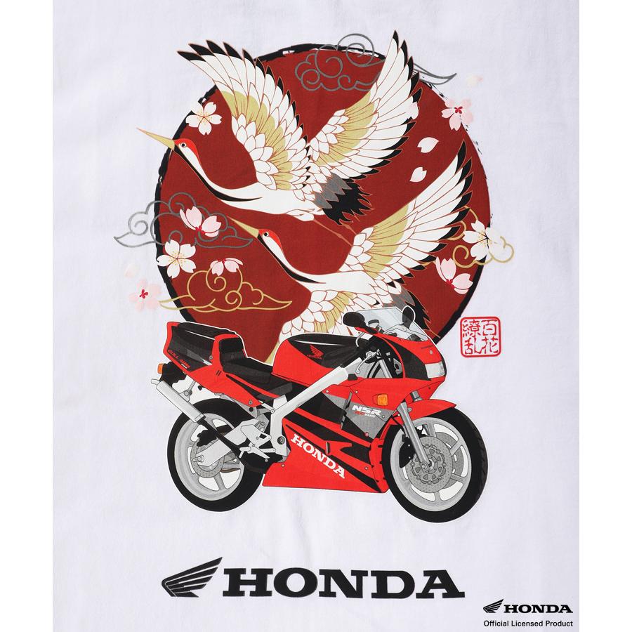 ホンダ（HONDA） HONDA×百花繚乱 Tシャツ 鶴×NSR250 SKHH002 : ある