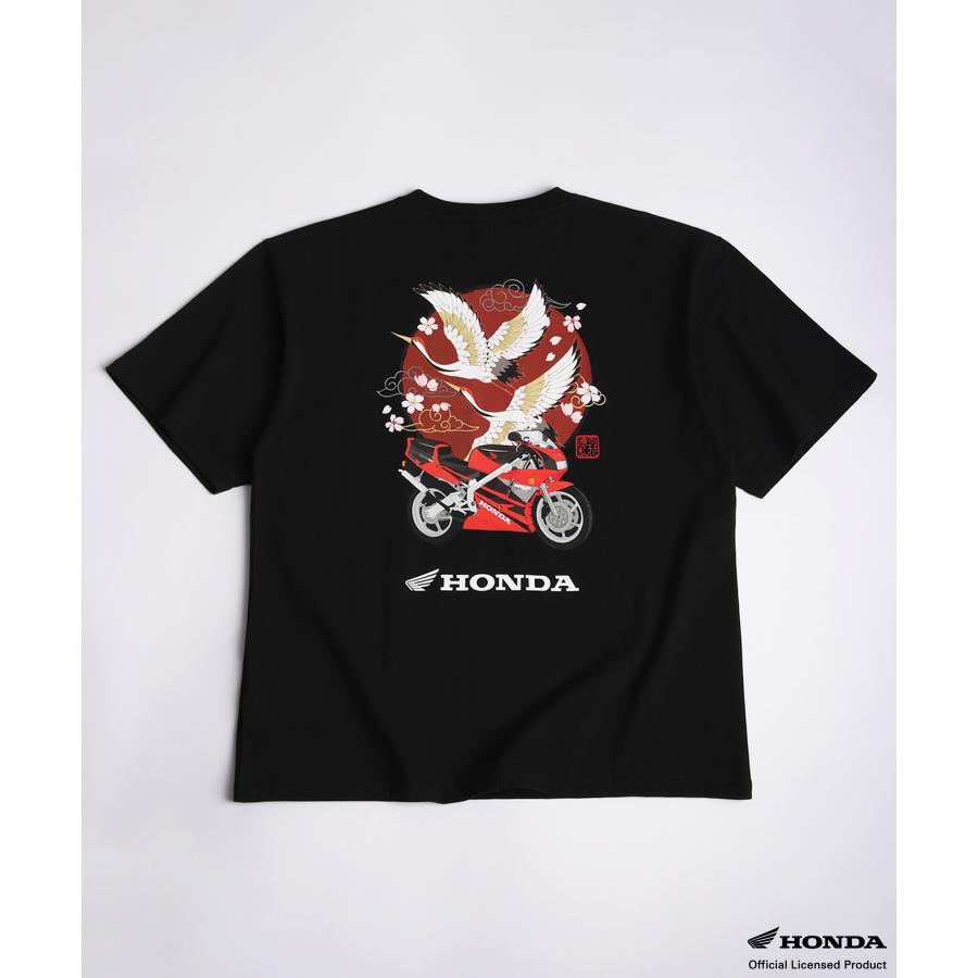 ホンダ（HONDA） HONDA×百花繚乱 Tシャツ 鶴×NSR250 SKHH002 : ある
