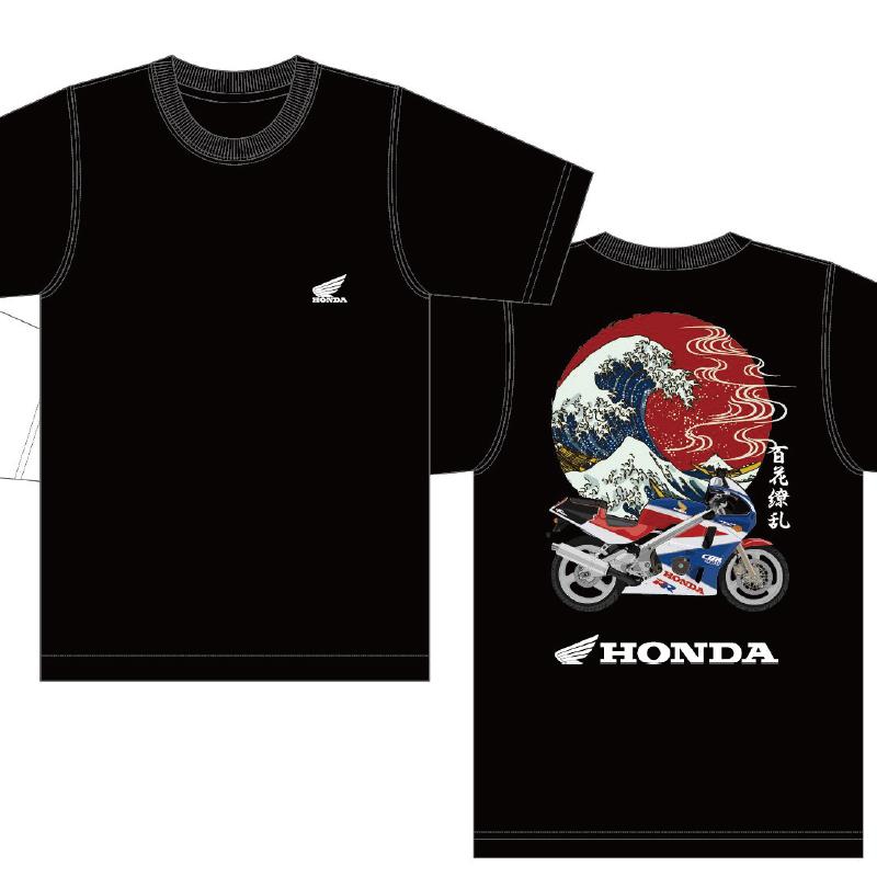 ホンダ（HONDA） HONDA×百花繚乱 Tシャツ 波×CBR400RR : あるふぁここ