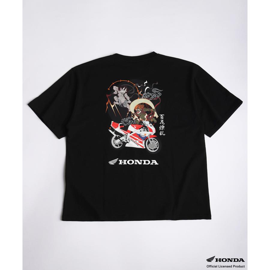 ホンダ（HONDA） HONDA×百花繚乱 Tシャツ 風雷×NSR250 SKHH004 : ある