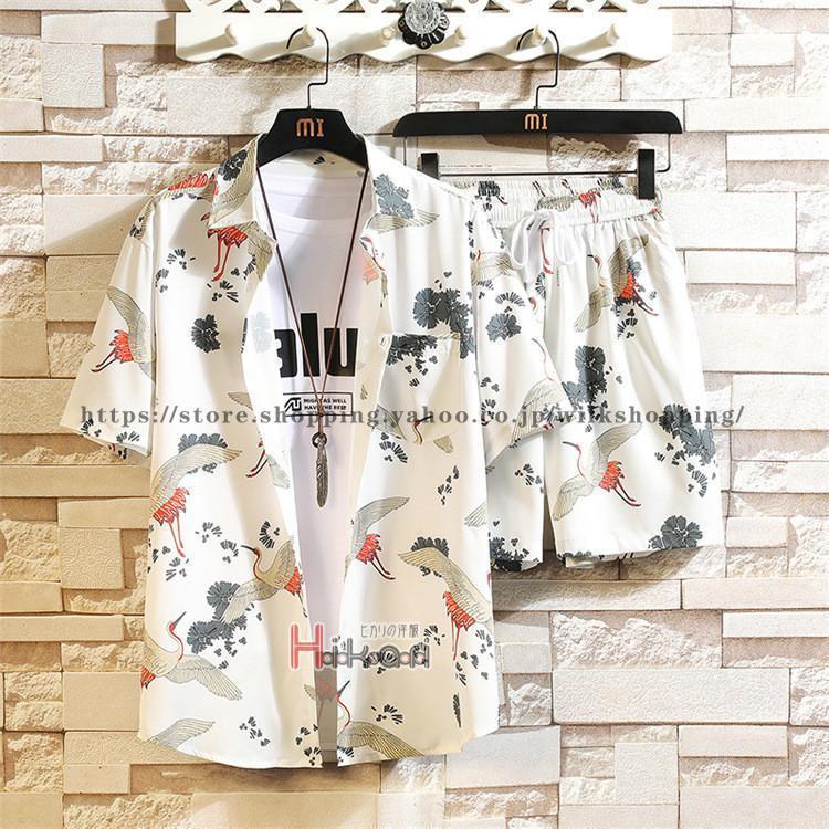 セットアップ メンズ 夏物 上下セット 半袖 シャツ 柄シャツ セットアップ メンズ 夏物 上下セット 半袖 シャツ 柄シャツ